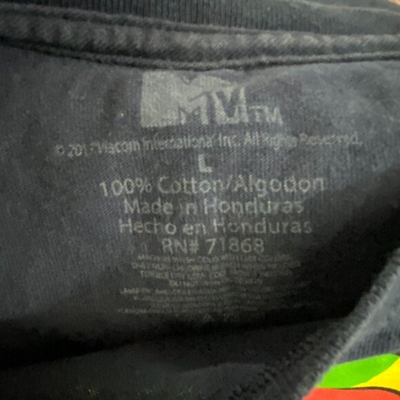 MTV Music Television T-Shirt Mens Unisex Colorful Big Logo Graphic Front L - Picture 4 of 4